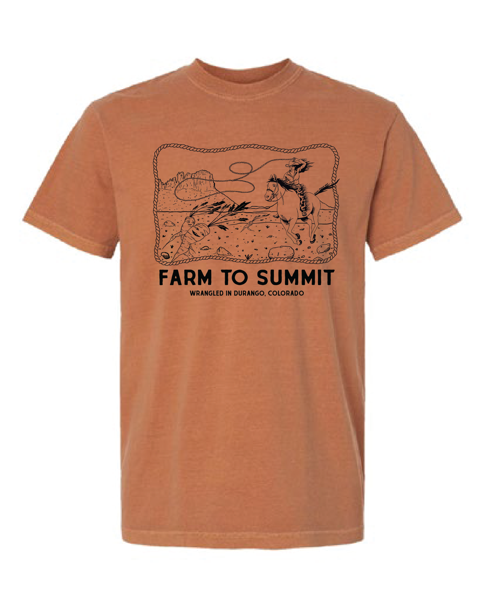 Wranglin' Carrots T-Shirt, Vintage Desert Clay