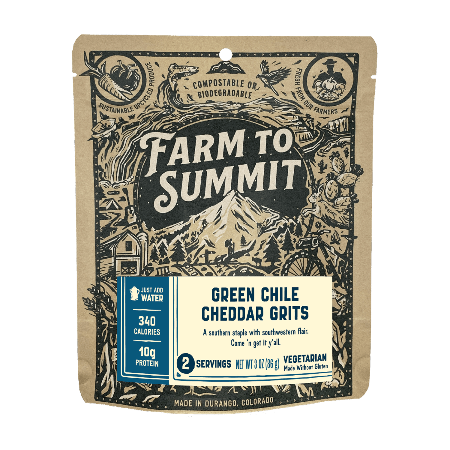 Green Chile Cheddar Grits