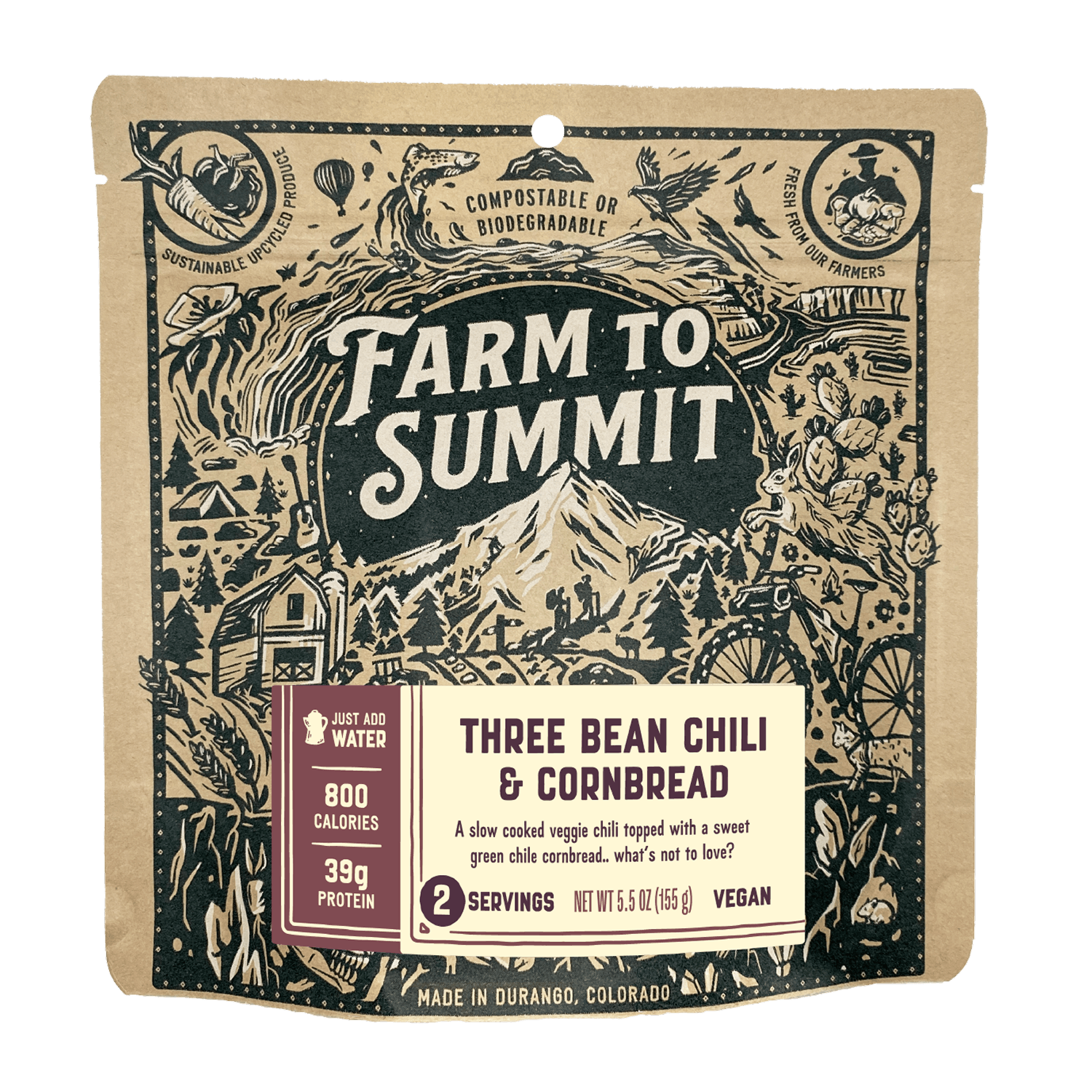 Three Bean Chili & Cornbread